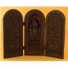 Image 1 : GOTHIC CARVED OAK TRYPTICH 22 1/2 high, each pane