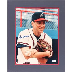 Tom Glavine Signed Braves 14x17 Custom Matted Photo Display (JSA COA)