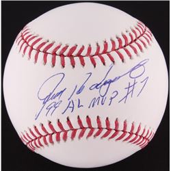Ivan Rodriguez Signed OML Baseball Inscribed "99 AL MVP" (MLB Hologram)