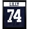 Image 1 : Bob Lilly Signed 23x27 Custom Framed Jersey Display Inscribed "HOF '80" (Radtke COA)