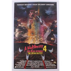 "A Nightmare on Elm Street 4: The Dream Master" 22x34 Poster Signed by (8) Including Robert Englund,