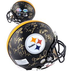 Steelers Super Bowl Champions Full-Size Authentic On-Field Helmet Team-Signed by (28) with Ben Roeth