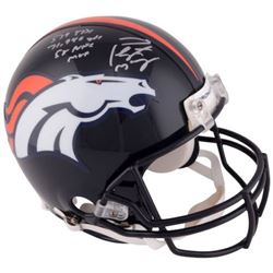 Peyton Manning Signed Broncos Full-Size Authentic On-Field Helmet Inscribed "539 TDS", "71,940 Yards