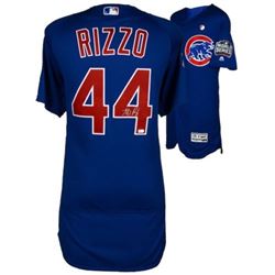 Anthony Rizzo Signed Cubs Majestic Jersey with 2017 World Series Patch (Fanatics Hologram)