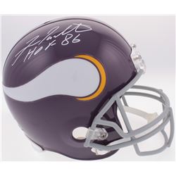 Fran Tarkenton Signed Minnesota Vikings Throwback Full-Size Helmet Inscribed "HOF 86" (Radtke COA)