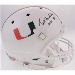 Ted Hendricks Signed Miami Hurricanes Full-Size Helmet Inscribed "CHOF '87" (JSA COA)