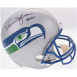 Warren Moon Signed Seahawks Full-Size Helmet Inscribed "HOF 06" (Radtke COA)