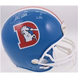 Terrell Davis Signed Denver Broncos Throwback Full-Size Authentic On-Field Helmet Inscribed "Bronco 