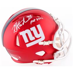 Michael Strahan Signed New York Giants Blaze Speed Mini Helmet Inscribed "HOF 2014" (JSA COA)