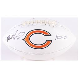 Mike Singletary Signed Bears Chicago Logo Football Inscribed "HOF 98" (Beckett COA)