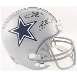 Emmitt Smith, Troy Aikman  Michael Irvin Signed Cowboys Full-Size Helmet (Radtke COA, Prova COA, Aik
