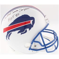 O. J. Simpson Signed Bills Full-Size Throwback Helmet Inscribed "H.O.F. 85" (JSA COA)