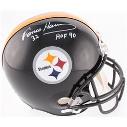 Franco Harris Signed Steelers Full-Size Helmet Inscribed "HOF 90" (JSA COA)