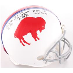 O.J. Simpson Signed Buffalo Bills Full-Size On-Field Throwback Helmet with (5) Inscriptions (JSA COA