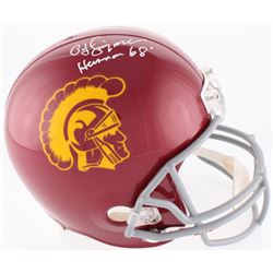 O.J. Simpson Signed USC Trojans Full-Size Helmet Inscribed "Heisman '68" (JSA COA)