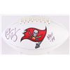 Image 1 : Derrick Brooks Signed Buccaneers Logo Football Inscribed "HOF -14" (Radtke COA)