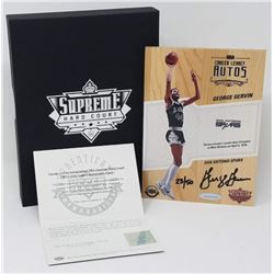 George Gervin Signed LE 2016-17 Upper Deck Supreme Hardcourt NBA Career Legacy Relic Floor (UDA COA)