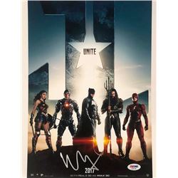 Ben Affleck  Ezra Miller Signed "Justice League" 11x14 Photo (PSA COA)
