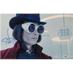 Johnny Depp Signed "Charlie and the Chocolate Factory" 11x17 Photo (PSA COA)