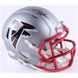 Deion Sanders Signed Falcons Mini Blaze Mini Speed Helmet (JSA COA)