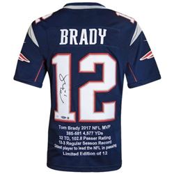 Tom Brady Signed LE Patriots Career Highlight Stat Jersey (Steiner COA  Tristar Hologram)