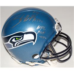 Shaun Alexander Signed Seattle Seahawks Mini Helmet Inscribed "NFL MVP 05" (Beckett COA)