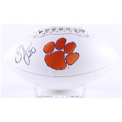 Brian Dawkins Signed Clemson Tigers Logo Football (JSA COA)