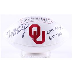 DeMarco Murray Signed Oklahoma Sooners Logo Football Inscribed "6,718 A.P. Yards"  "65 TD's" (Radtke
