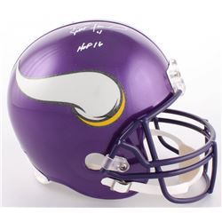 Brett Favre Signed Vikings Full-Size Helmet Inscribed "HOF 16" (Favre COA)