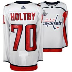 Braden Holtby Signed Washington Capitals 2018 Stanley Cup Champions Captains Jersey With Stanley Cup