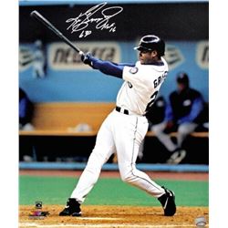 Ken Griffey Jr. Signed Seattle Mariners "Swinging" 16x20 Photo Inscribed "HOF 16" (TriStar Hologram)