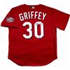 Image 1 : Ken Griffey Jr. Signed Cincinnati Reds Mitchell  Ness Throwback Jersey Inscribed "HOF 16" (TriStar H