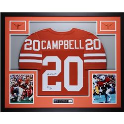 Earl Campbell Signed 35" x 43" Custom Framed Jersey Inscribed "HT 77" (JSA COA)