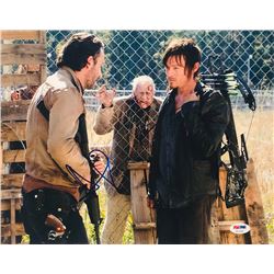 Andrew Lincoln  Norman Reedus Signed "The Walking Dead" 11x14 Photo (PSA COA)