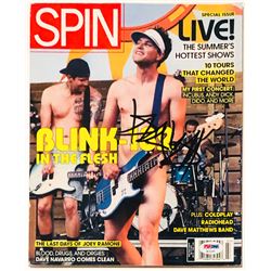 Travis Barker Signed 8x10 Spin Magazine (PSA COA)