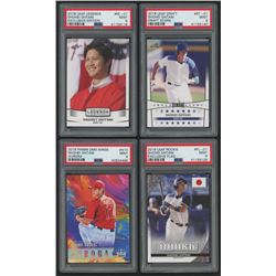 Lot of (4) PSA Graded 9 Shohei Ohtani Baseball Cards with 2018 Leaf Ohtani Legends Exclusive Edition