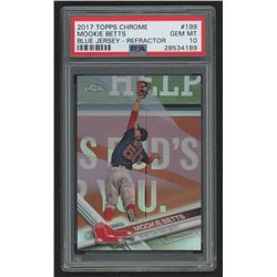 2017 Topps Chrome Refractors #199 Mookie Betts (PSA 10)