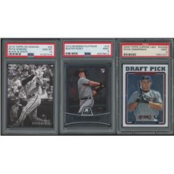 Lot of (3) PSA Graded Baseball Rookie Cards with 2005 Topps Chrome Update #208 Ryan Zimmerman (PSA 9