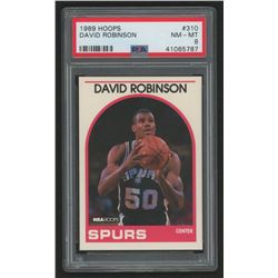 1989-90 Hoops #310 David Robinson In Action (PSA 8)