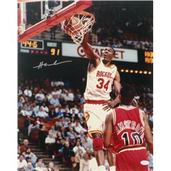Hakeem Olajuwon Signed Houston Rockets 16x20 Photo (JSA COA)
