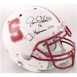 Jim Plunkett Signed Stanford Cardinal Authentic Full-Size Authentic On-Field Helmet Inscribed "Heism