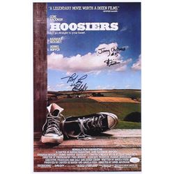 Maris Valainis  Brad Long Signed "Hoosiers" 11x17 Movie Poster Inscribed "Jimmy Chitwood"  "Buddy" (