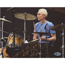 Charlie Watts Signed 8x10 Photo Inscribed "Thank You" (Beckett COA)