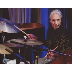 Charlie Watts Signed 8x10 Photo Inscribed "Thank You" (Beckett COA)