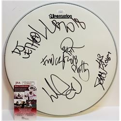 Fred Durst, Sam Rivers  John Otto Signed 14" Drum Head (JSA COA)