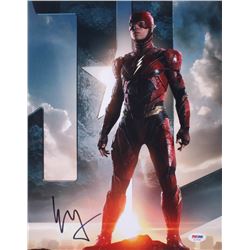 Ezra Miller Signed "Justice League" 11x14 Photo (PSA COA)