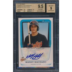 2011 Bowman Prospect Autographs #MM Manny Machado (BGS 9.5)