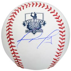 David Ortiz Signed Final Season Commemorative OML Logo Baseball (MLB Hologram  Fanatics Hologram)
