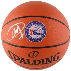 Joel Embiid Signed Philadelphia 76ers Logo Basketball (Fanatics Hologram)