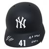 Image 1 : Miguel Andujar Signed New York Yankees Road Model Matte Full-Size Batting Helmet Inscribed "MLB Debu
